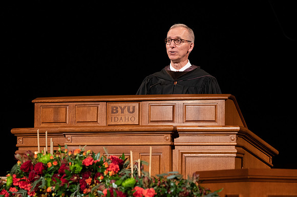 Commencement remarks are prerecorded in the I-Center.
