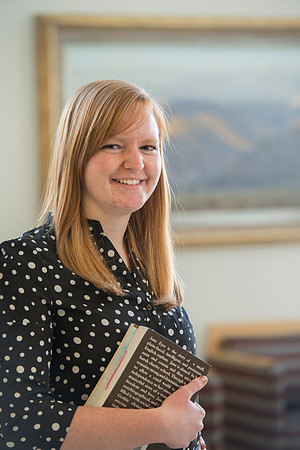 Portrait of BYU student, Rachel England, for an LDS Philanthropies Thank You card.