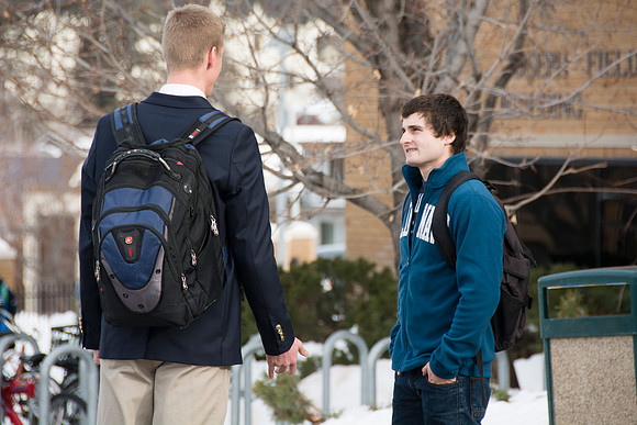 Students on Campus during the first week of Winter Semester