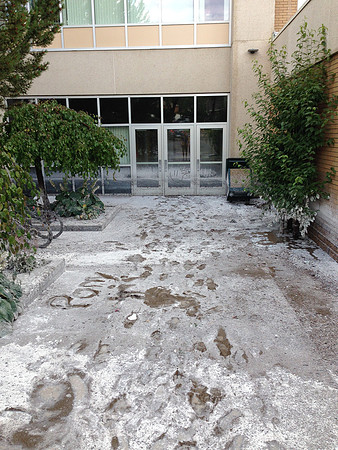 July 15, 2014 Over an inch of rain in less than an hour created a flash flood through Rexburg streets, through a few BYU-Idaho buildings and also flooded several students basement apartments. The even