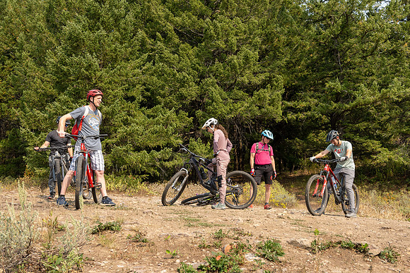 Media Creation Team mountain biking.