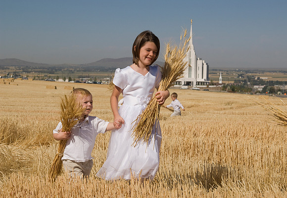 Children in the wheat fields- AUG 2007