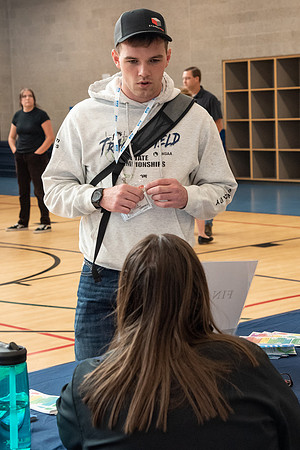 Prospective students learn about the academic departments at BYU-Idaho during Campus Day.