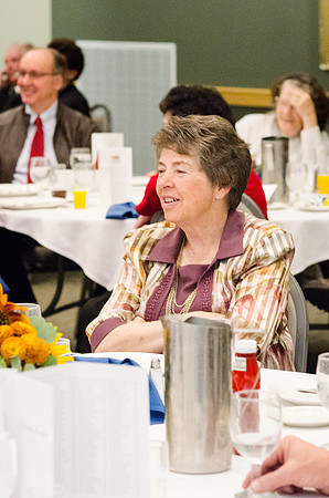 Ricks College Alumni gather together during the Emeritus Breakfast to honor John and Trudy Bidwell.