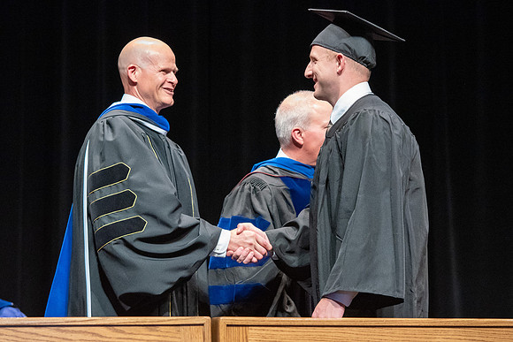 Graduates during convocation of the College of Physical Sciences and Engineering.