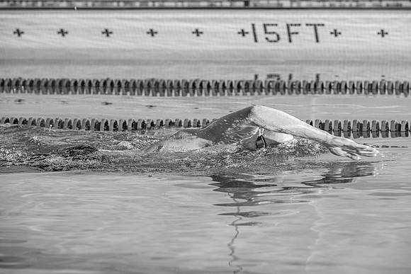Swimming Pool fitness banner photoshoot.