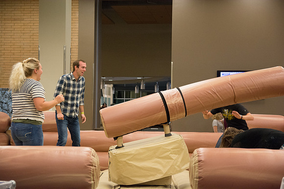 Students have fun at i-night activities before the start of the new semester.