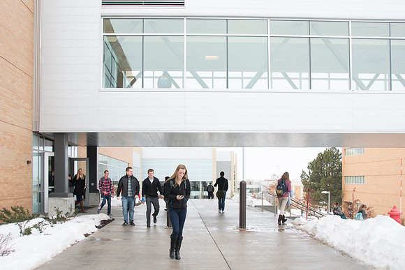 Students on Campus during the first week of Winter Semester