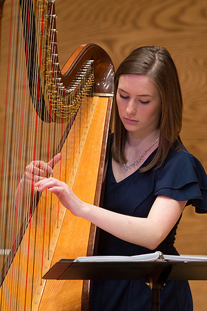 Harp Ensemble dress rehearsal