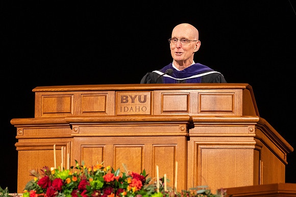 Commencement remarks are prerecorded in the I-Center.