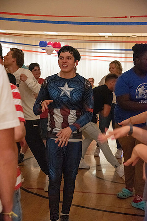 A Fourth of July party at the Hinckley Gym.