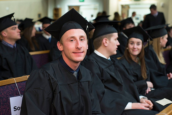 Students of the College of Human Development gather in Hinckley for Convocation ceremony. Photo by Leanna Davidson