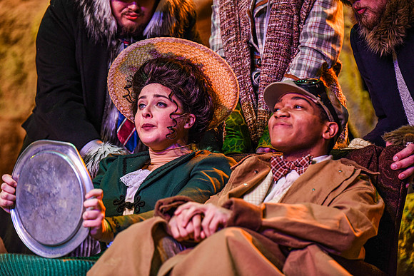 The theatre department's dress rehearsal of the Wind in the Willows in the Snow Drama Theatre.