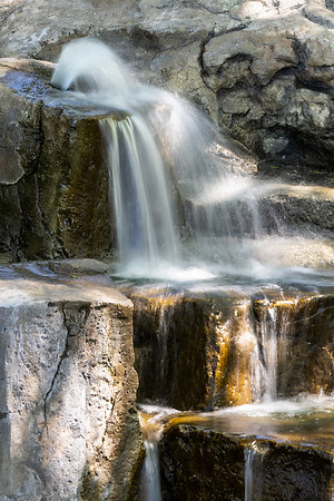 Water feature in the Thomas E Ricks Gardens at BYU-Idaho.