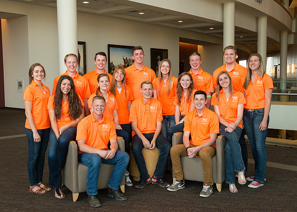 A Student Support group pose together at the I-Center.