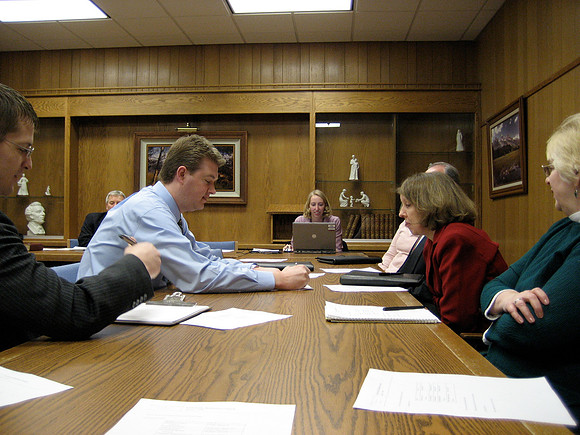 University Relations monthly staff meeting.