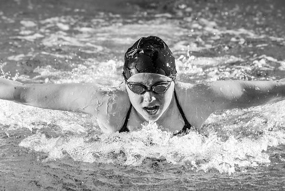 Swimming Pool fitness banner photoshoot.