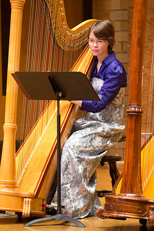Harp Ensemble dress rehearsal