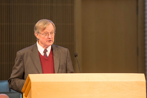 Richard Oman, former Senior Curator of Art at the LDS Church Museun of History &amp; Art, speaks to students and guests at BYU-Idaho about artistic renditions of the Tree of Life found across the worl
