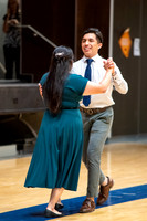Students perform in a dance competition at the Hart Auditorium.