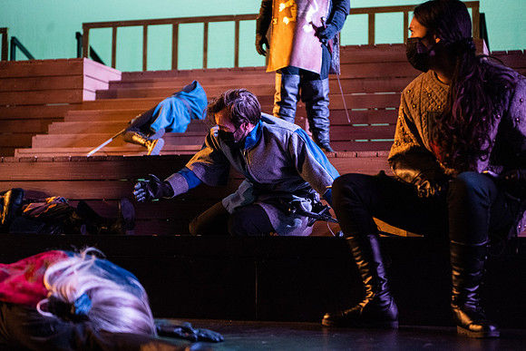 BYU-Idaho theatre department dress rehearsal of Shakespeare's Henry V.