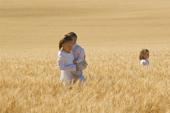 Children in the wheat fields- AUG 2007