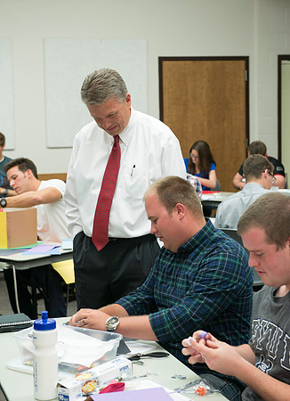 Business Management students learn some creative developement and thinking skills to prepare them for their IBC groups. The class is taught in a group effort by Craig Bell, Drew Eagar and Kent Lundin.