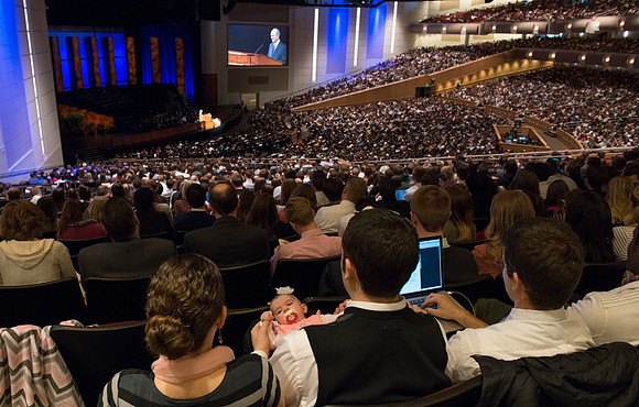 The BYU-Idaho Center filled to near capacity to listen to Elder Russell M. Nelson.