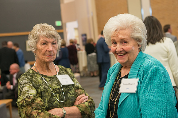 President Henry J Eyring hosts members of the President's Club who gather for a reception and banquet in the BYU-Idaho Marriott Center.