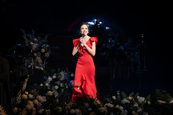 Laura Osnes performs during the Christmas concert with BYUI Student music programs.
