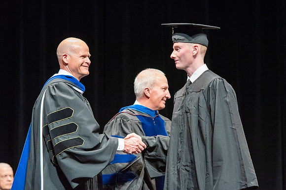 Graduates during convocation of the College of Physical Sciences and Engineering.