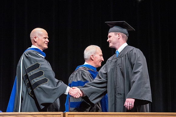 Graduates during convocation of the College of Physical Sciences and Engineering.