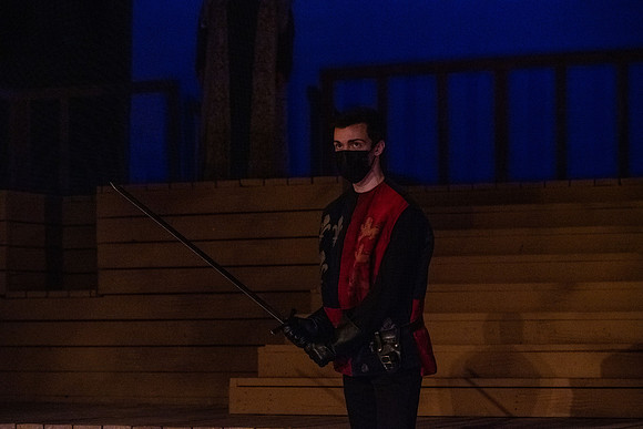 BYU-Idaho theatre department dress rehearsal of Shakespeare's Henry V.