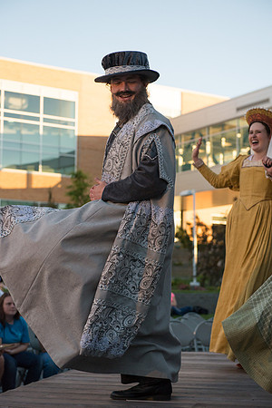 Brigham Young University-Idaho's production of The Shomaker's Holiday performed out in the amphitheatre in front of the McKay Library.