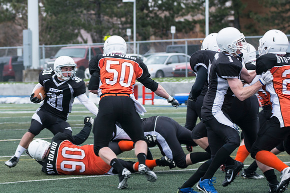 Competitive Football Championship game.