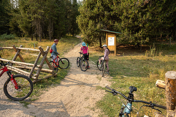 Media Creation Team mountain biking.