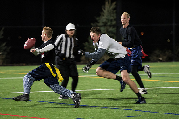 Students enjoy participating in their flag football team during the semester.