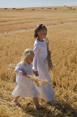 Children in the wheat fields- AUG 2007