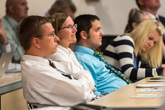 Faculty members come together in preparation of the new school year.