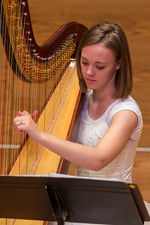 Harp Ensemble dress rehearsal