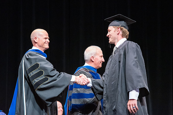 Graduates during convocation of the College of Physical Sciences and Engineering.