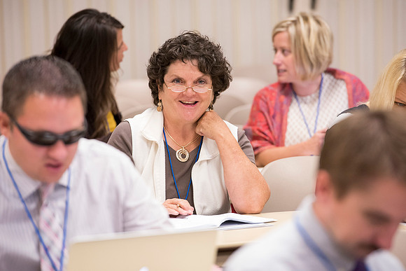 Faculty members come together in preparation of the new school year.
