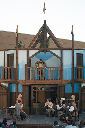 Brigham Young University-Idaho's production of The Shomaker's Holiday performed out in the amphitheatre in front of the McKay Library.