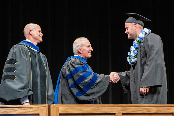 Graduates during convocation of the College of Physical Sciences and Engineering.