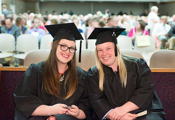 Students of the College of Human Development gather in Hinckley for Convocation ceremony.