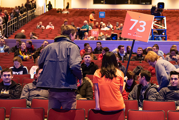 New students and parents learn about the events at Get Connected and how BYU-Idaho can help students succeed.