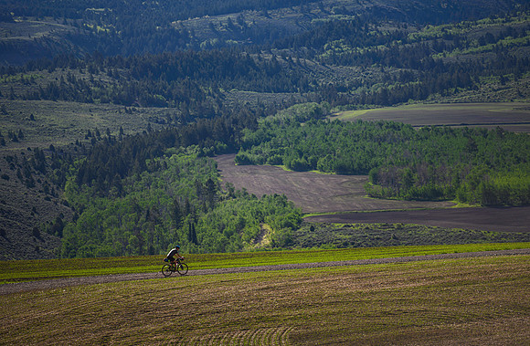 James rides a route starting and ending in Rexburg and looping through Green Canyon and Heisi Hot Springs.