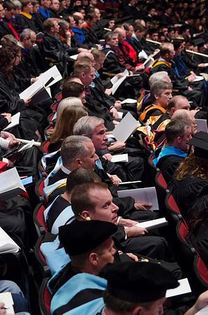 Faculty and Students gather at Graduation Commencement Ceremony.