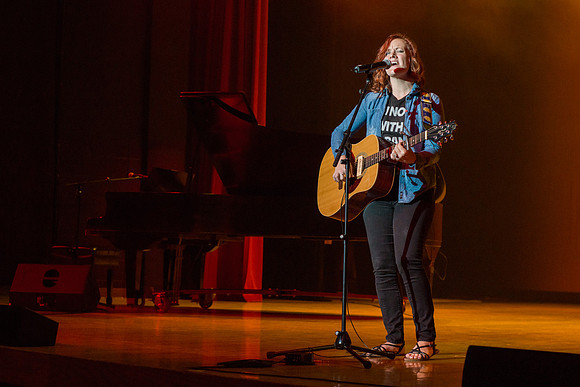 Steffany Falmoro performs at the Spring 2014 BYU-Idaho's Got Talent Show.