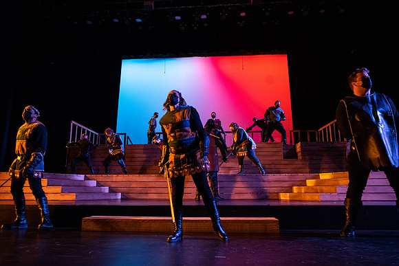 BYU-Idaho theatre department dress rehearsal of Shakespeare's Henry V.